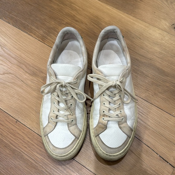 Common Projects White and Green Retro 70s Low Sneakers - Picture 5 of 10